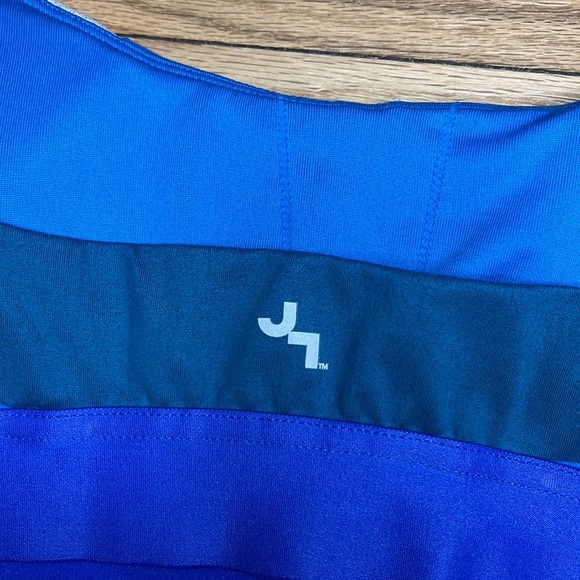 JoyLab Color Block Blue Green Silver Sports Bra, Medium - Picture 4 of 7